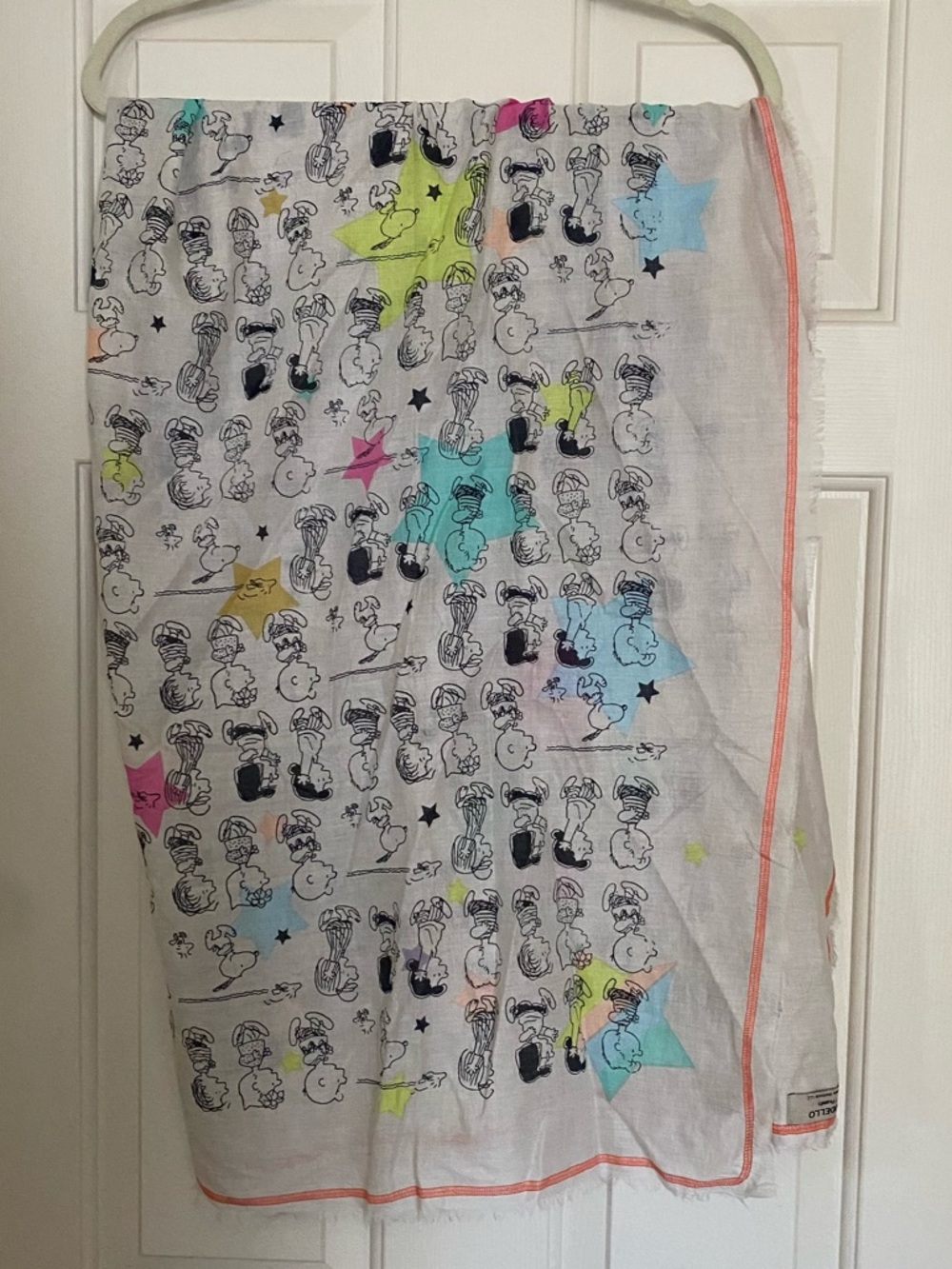 Codello x Peanuts Large Scarf 42x41 Inches 100% Cotton Lightweight RARE